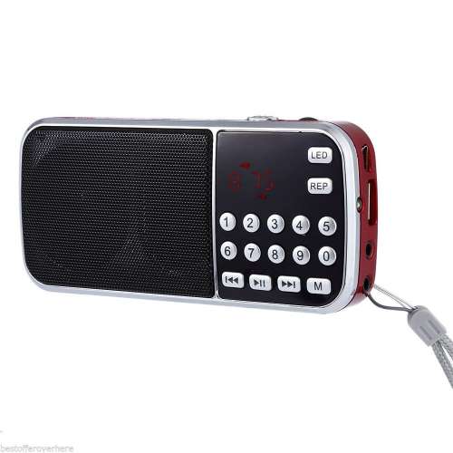 L-088 Portable Mini Speaker MP3 Audio Player Flashlight Support TF FM Radio AUX Best Offers in America